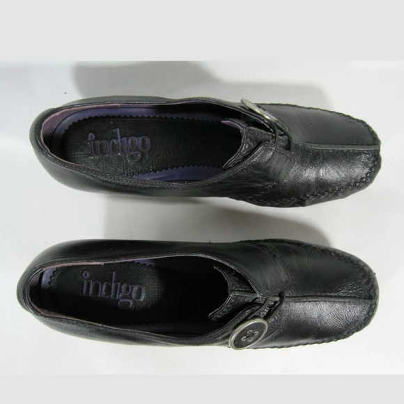 Indigo (By Clark's) Black Leather Pumps Size: 8.5M - Picture 5 of 8